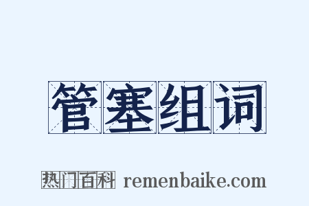 管塞组词是什么意思的图片